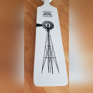 22" Farmhouse Cutting Board Windmill For Decor only